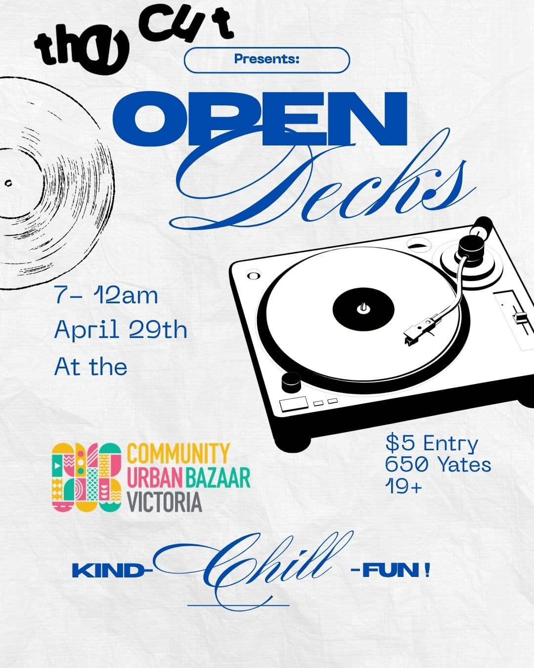 Community Open Decks at Community Urban Bazaar - Victoria