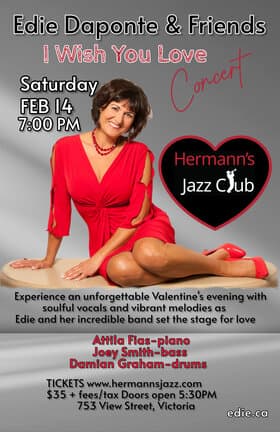 Edie Daponte & Friends: I Wish You Love at Hermann's Jazz Club
