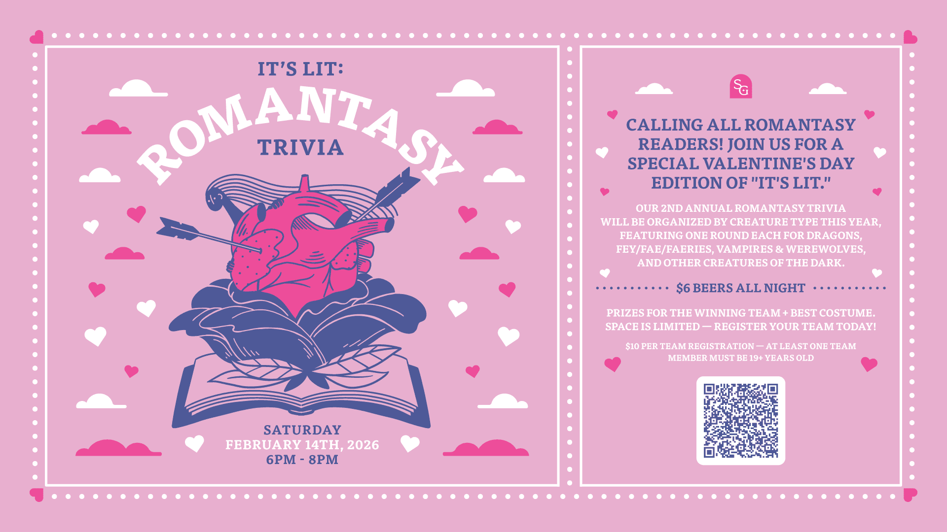 It's Lit: Romantasy Trivia at Small Gods Brewing Co., 9835 Third St. Sidney BC