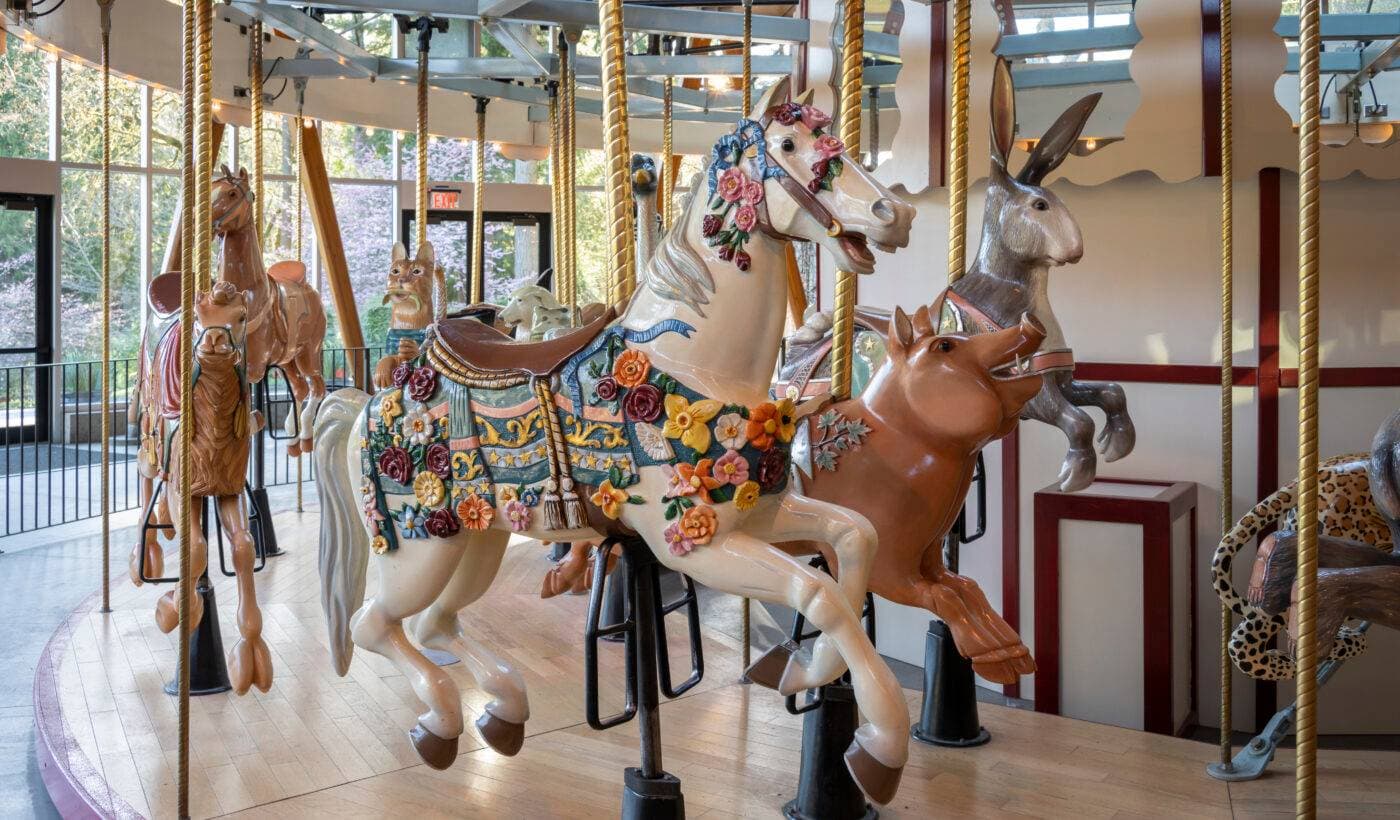 Family Day Carousel Rides at The Gardens
