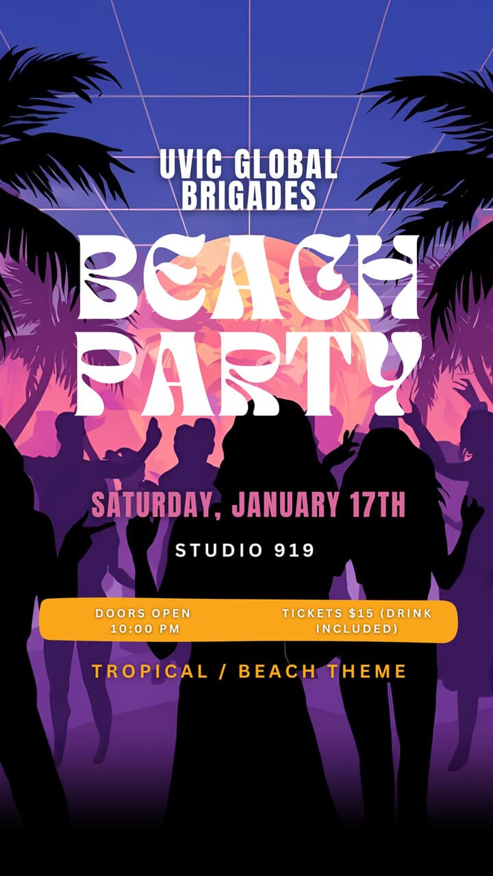 Beach Party - UVIC Global Brigades at Studio 919