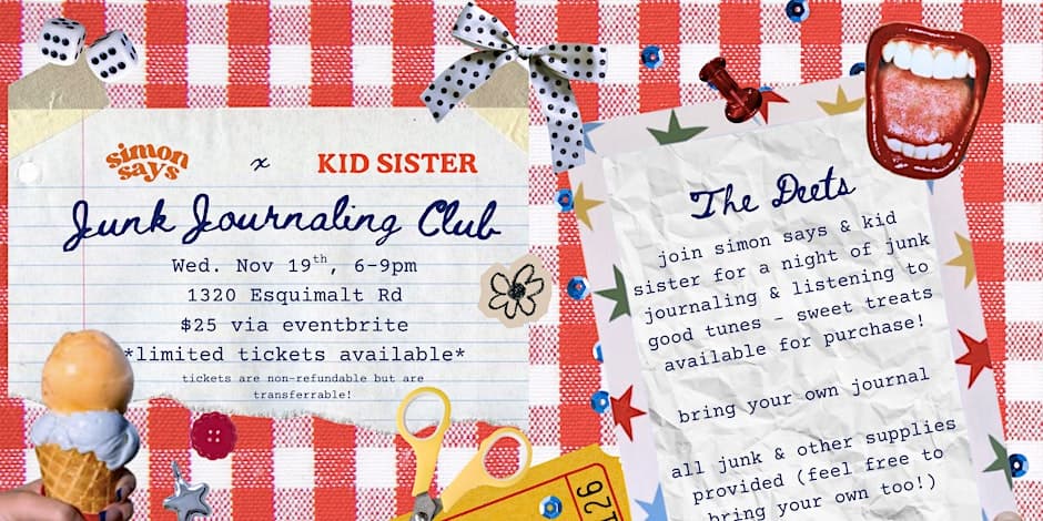 Junk Journaling club at 1320 Esquimalt Rd