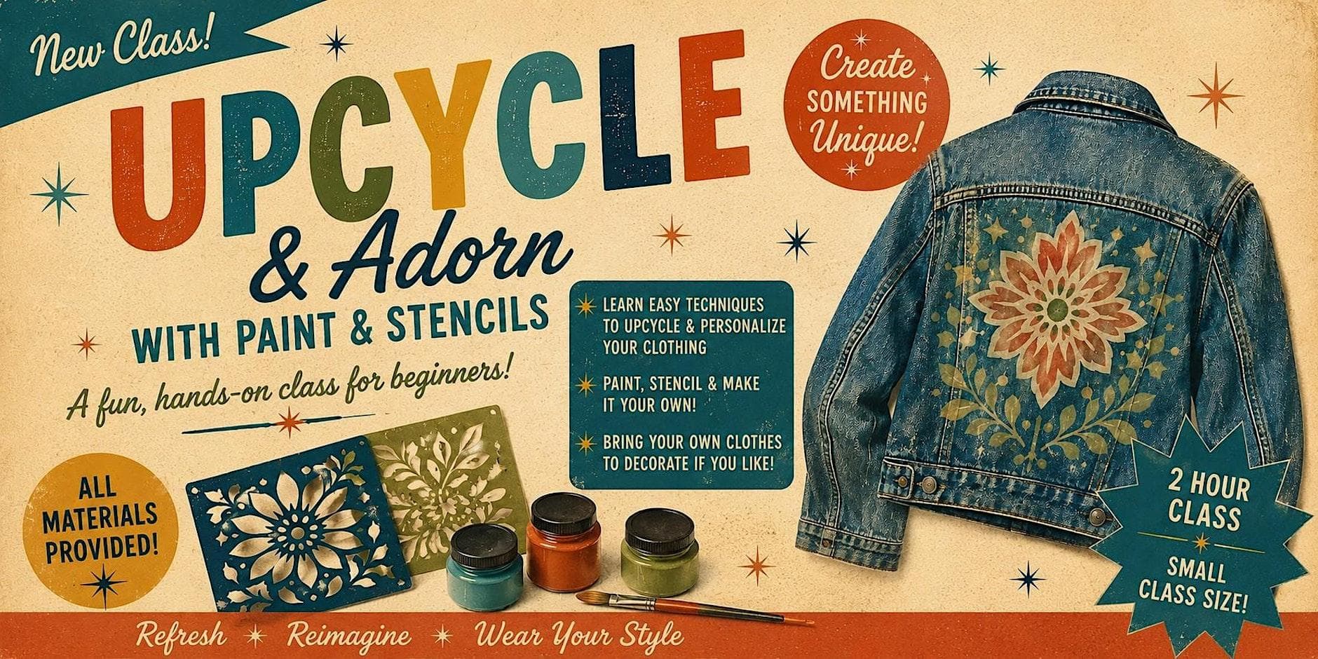 Upcycling With Paint And Stencils (North Saanich) — Arts & Creative in Victoria