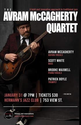 Avram McCagherty Quartet at Hermann's Jazz Club