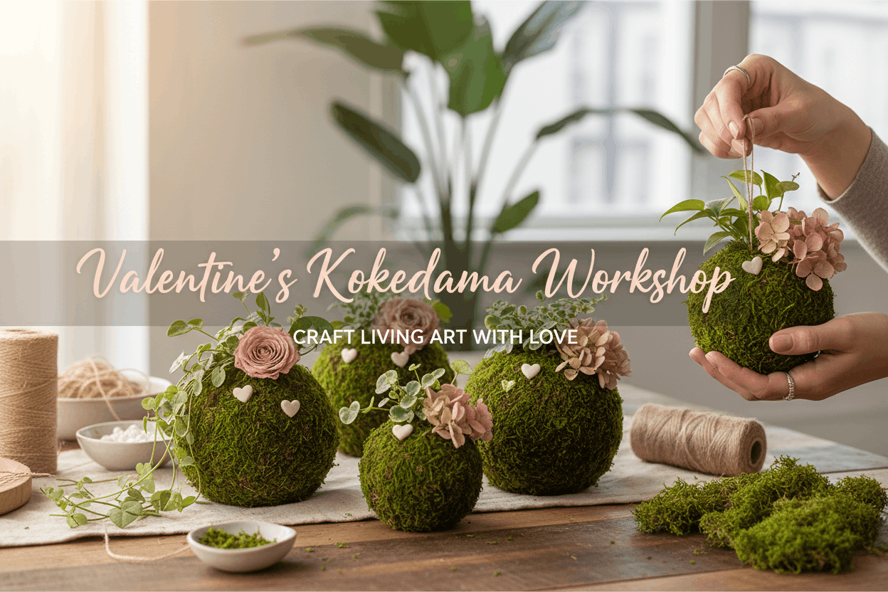 Valentine's Kokedama Workshop: String Gardens for Sweethearts & Pals at 113 3671 Uptown Boulevard, Saanich, BC V8Z 0B9