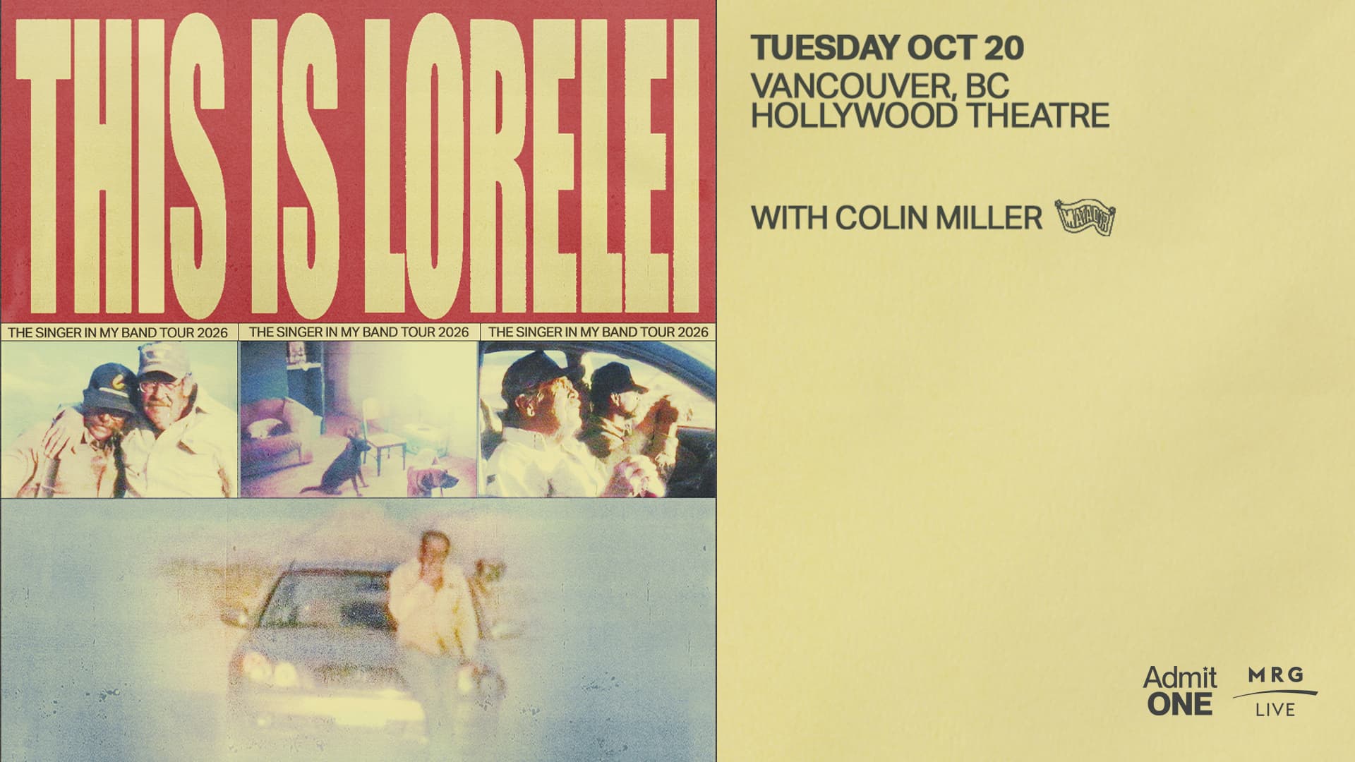 This is Lorelai - The Singer In My Band Tour 2026 (Vancouver) at Hollywood Theatre