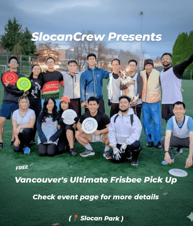 Vancouver Ultimate Frisbee Pick-Up 4/18 at Slocan Park