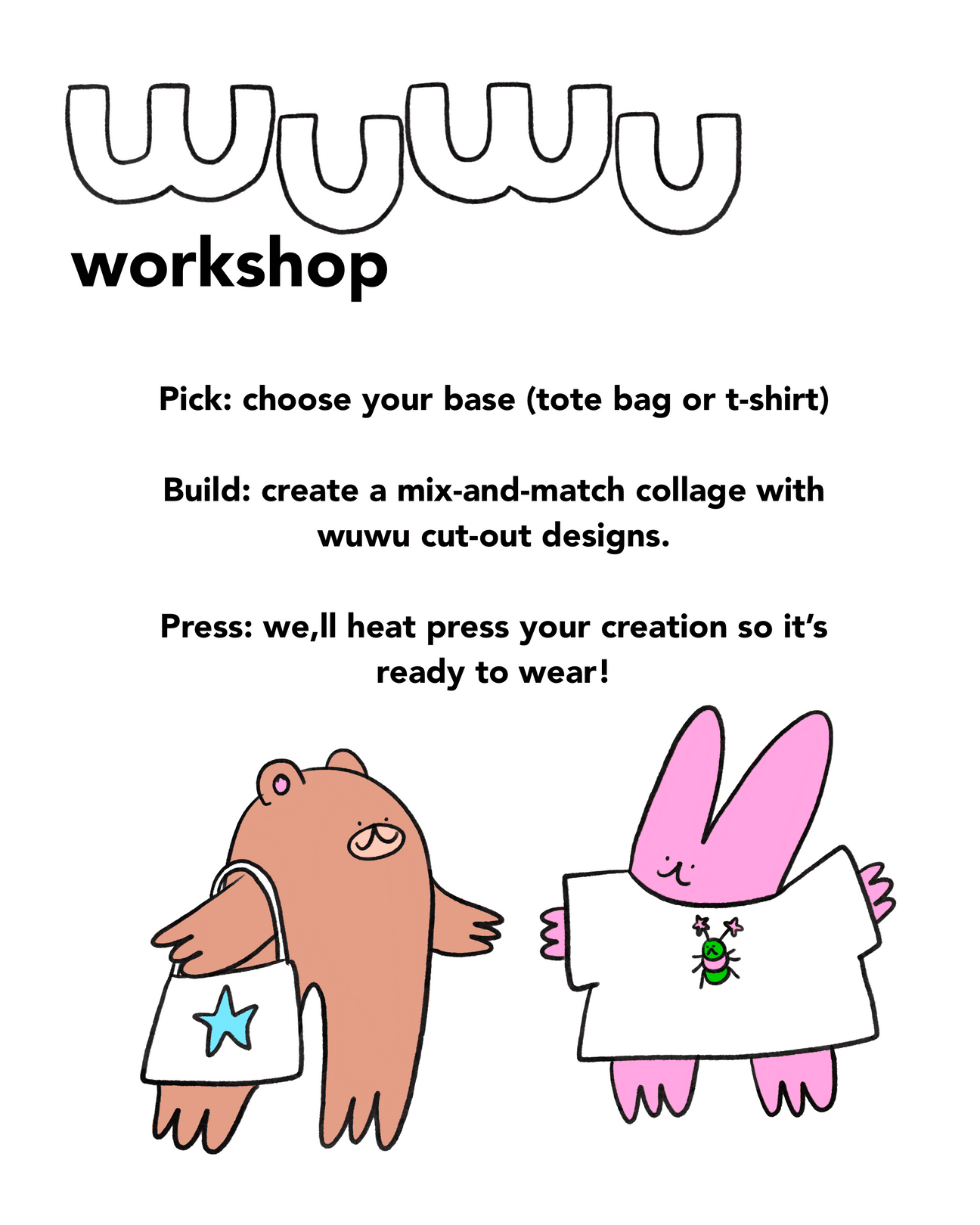 Wuwu Create Your Own Tote Or Tee Workshop — Learning & Workshops in Victoria