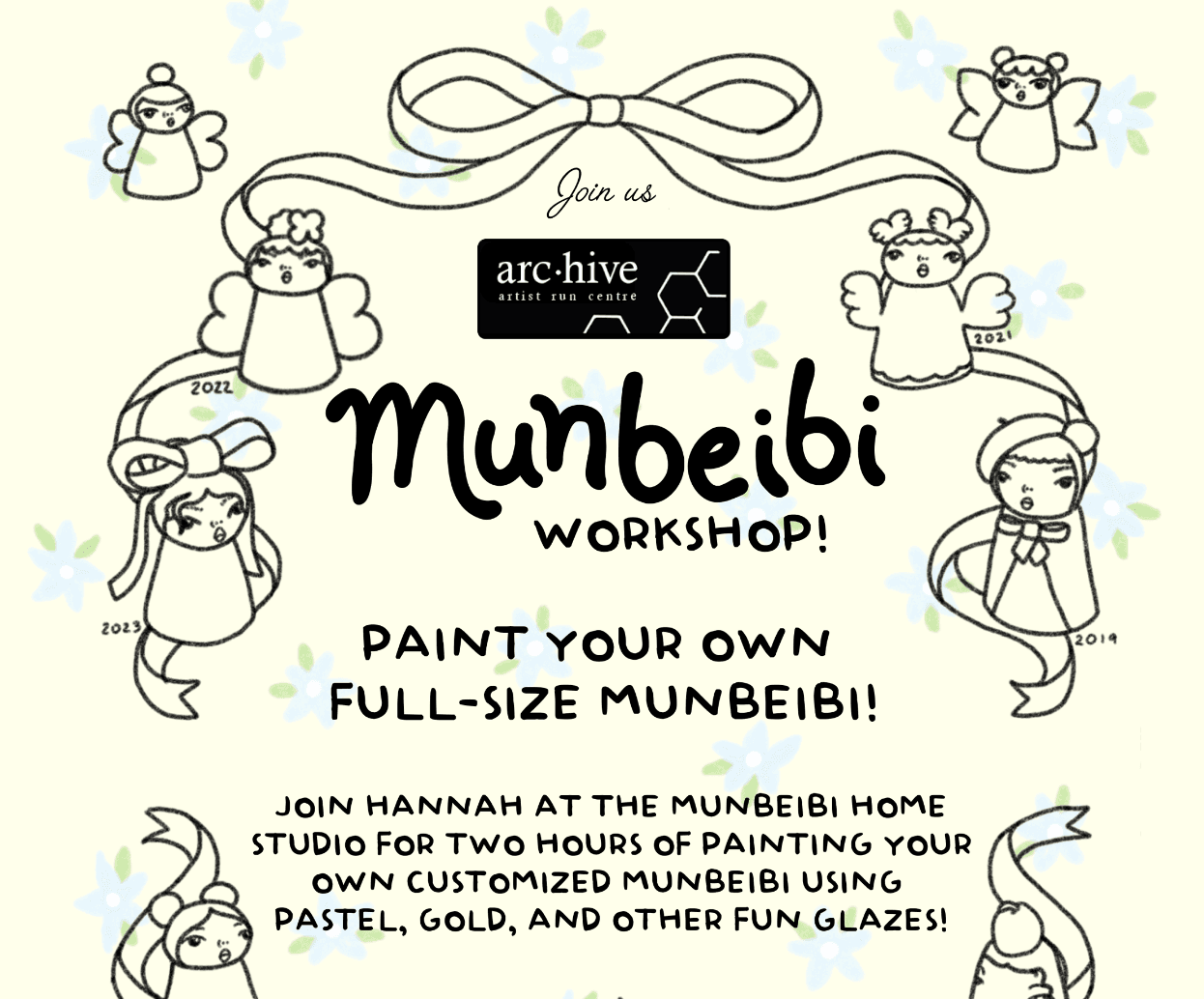 Paint Your Own Munbeibi Workshop at Arc.hive Artist Centre, 770B Hillside Ave., Victoria, BC