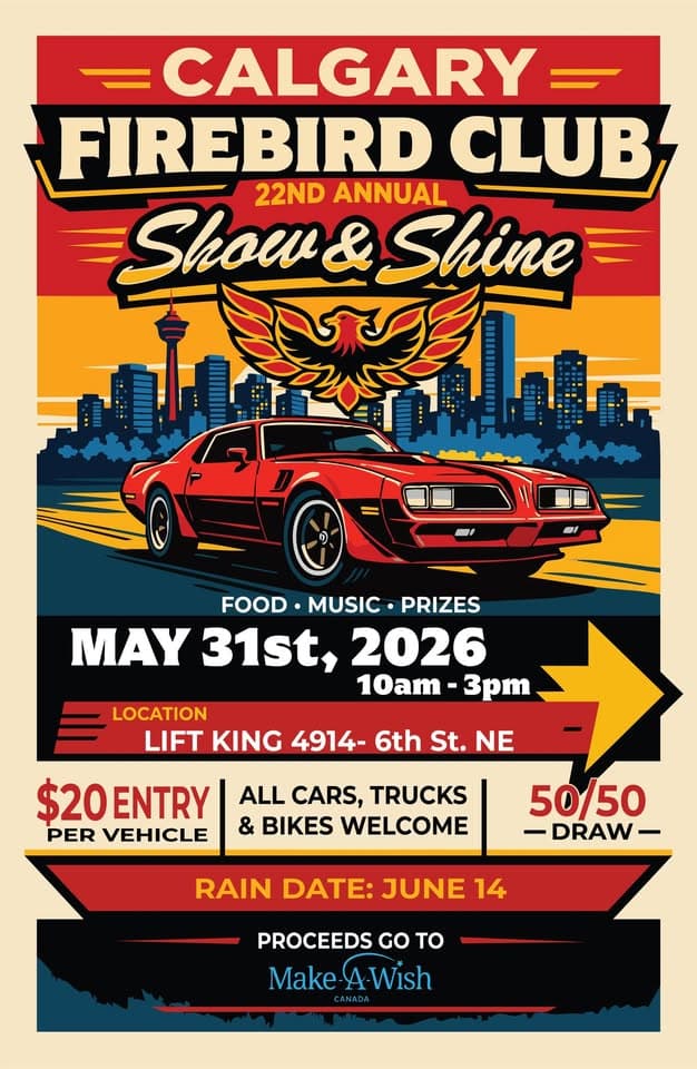 Calgary Firebird Club Show & Shine — Community Events in Calgary