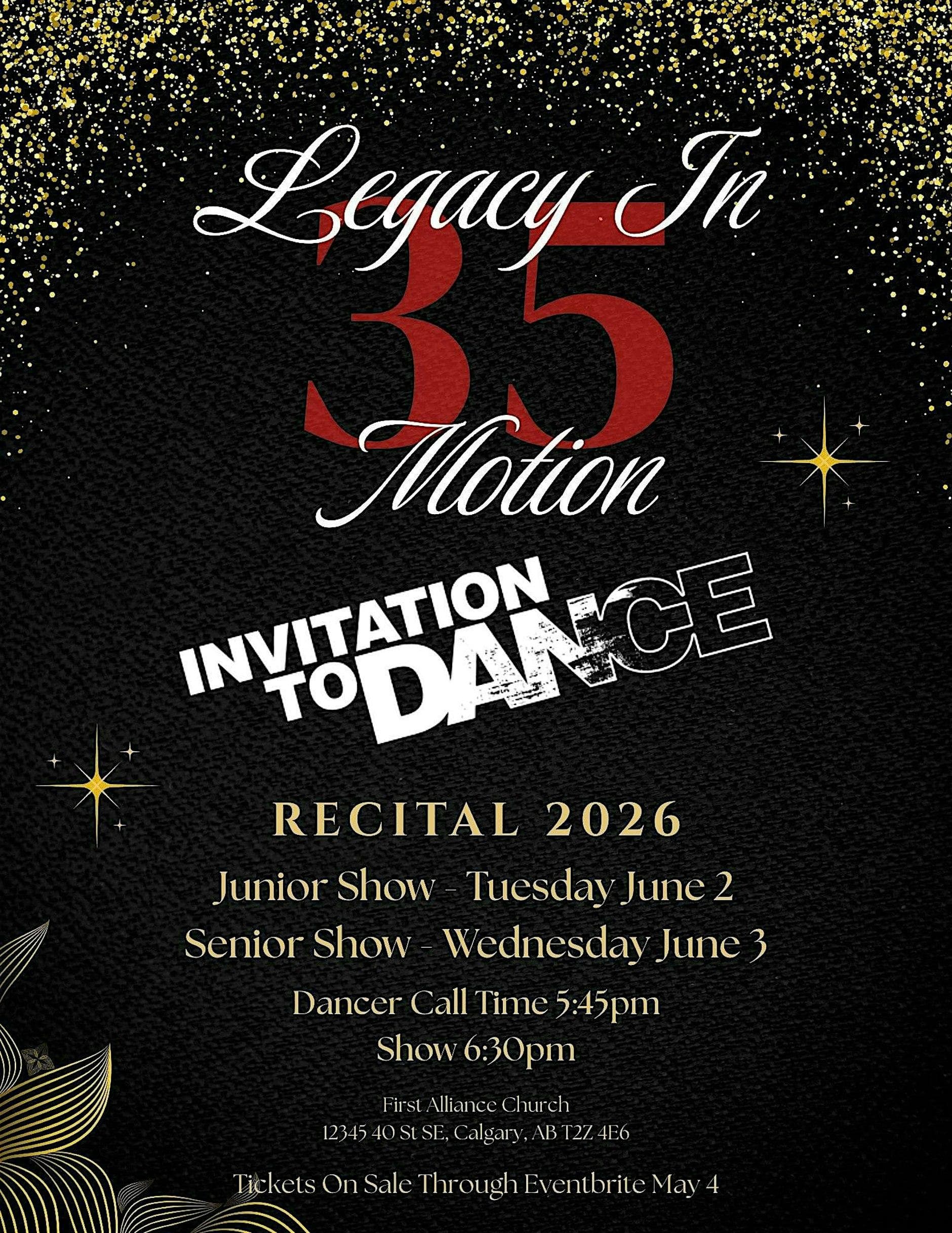 Legacy In Motion - 35 Years! - Senior Recital 2026 — Performing Arts in Calgary