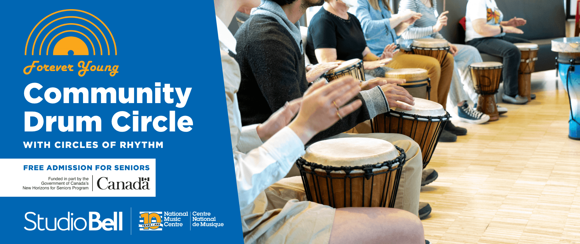 Forever Young: Community Drum Circle With Circles Of Rhythm at Studio Bell