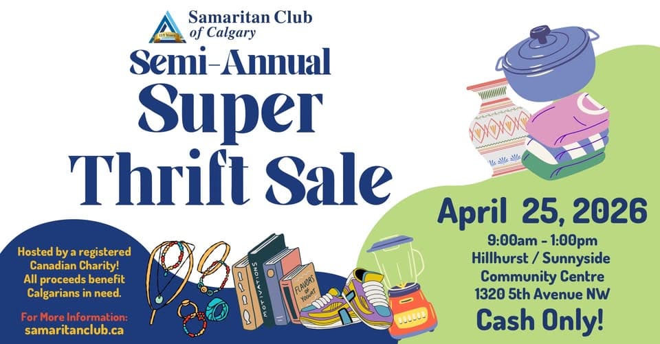 Semi-Annual Super Thrift Sale at Hillurst / Sunnyside Community Centre