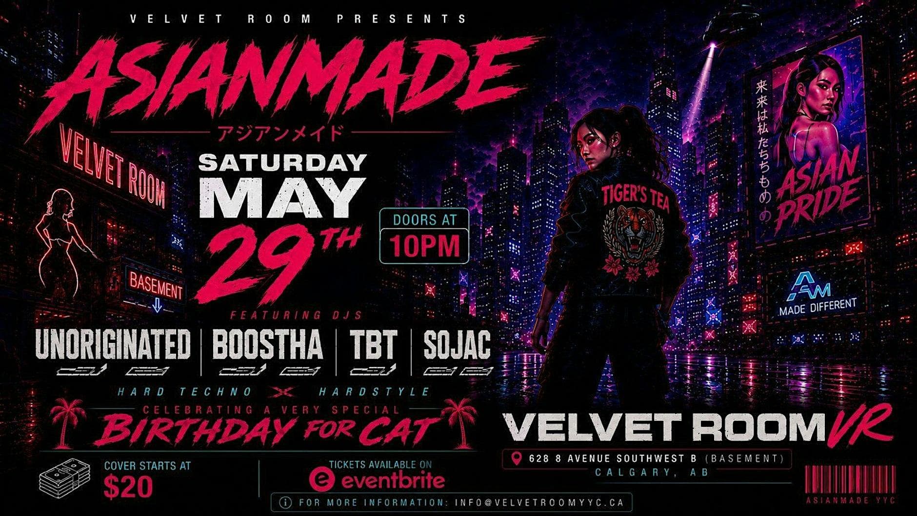 Asianmade - Cat's Birthday at Velvet Room YYC