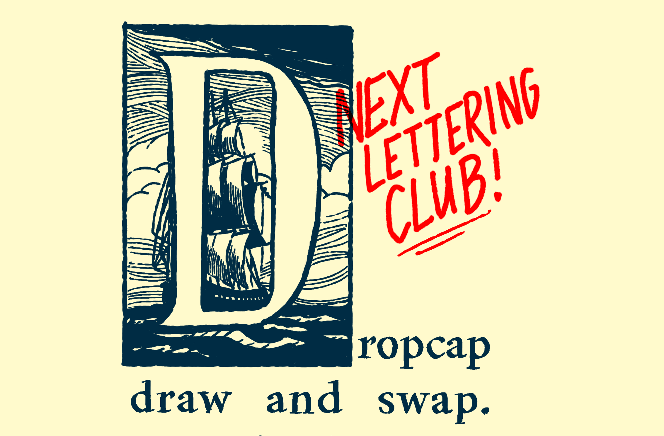 Lettering Club Dropcap Draw & Swap at Whistle Buoy Brewing Company