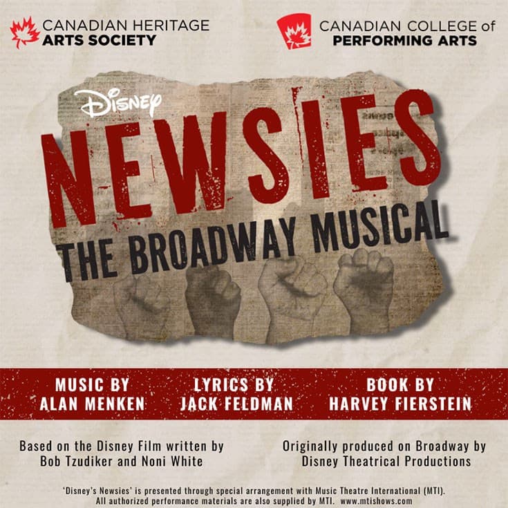 Canadian College Of Performing Arts Newsies: The Musical at McPherson Playhouse