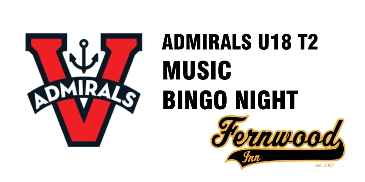 Admirals U18 T2 Music Bingo at 1302 Gladstone Avenue