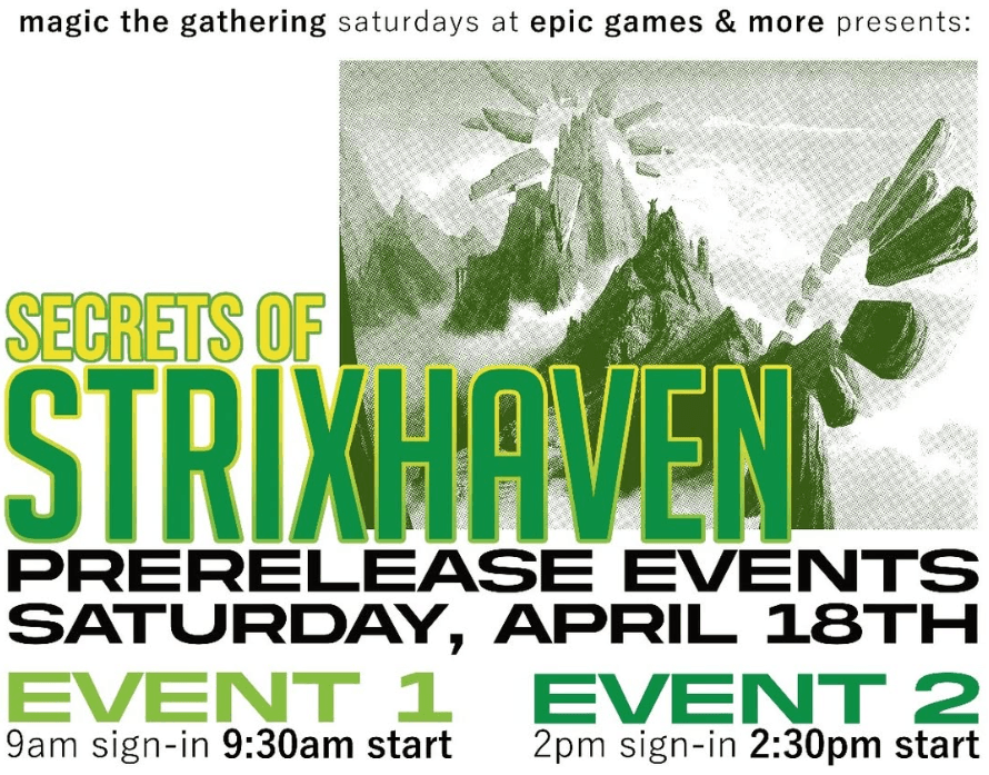Secrets of Strixhaven Prerelease at Epic Games