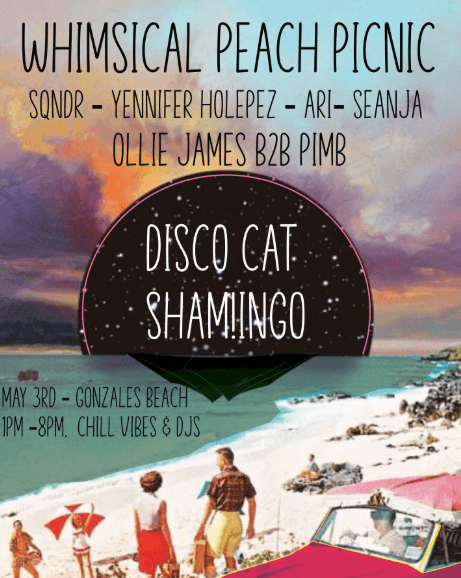 Whimsical Peach Picnic at Gonzales Beach