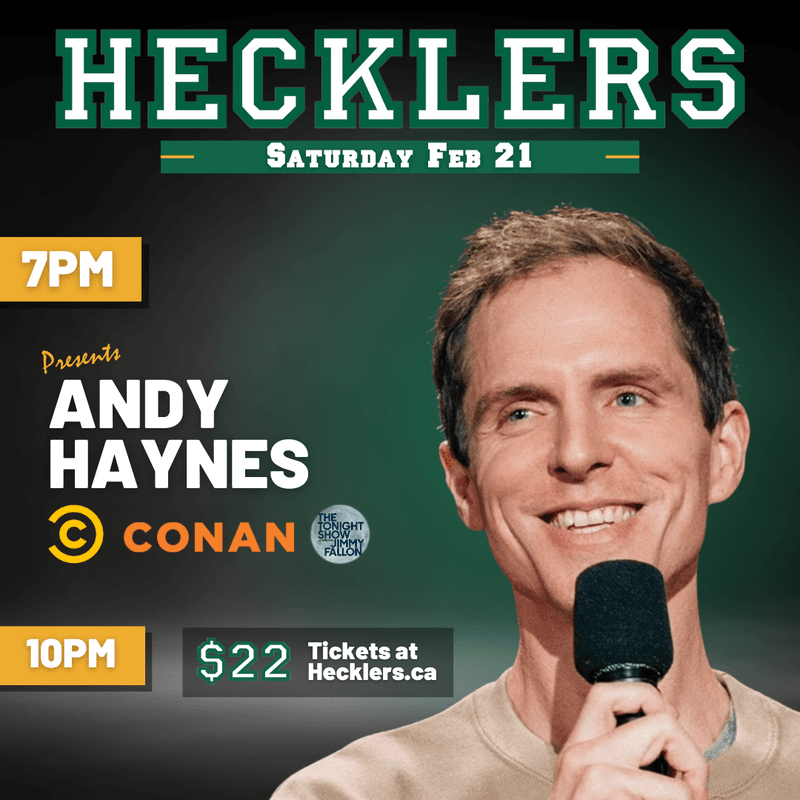Hecklers Presents: Andy Haynes at Hecklers Bar & Grill