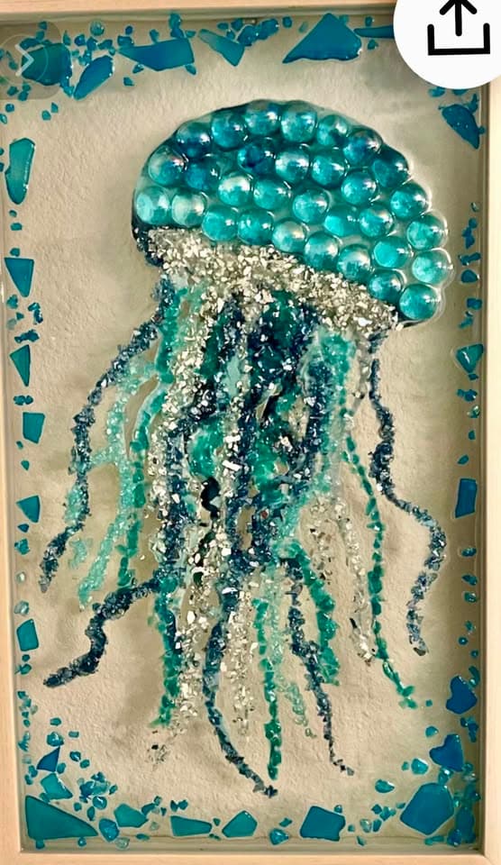 Crushed Glass Jellyfish at Fairfield Gonzales Community Association