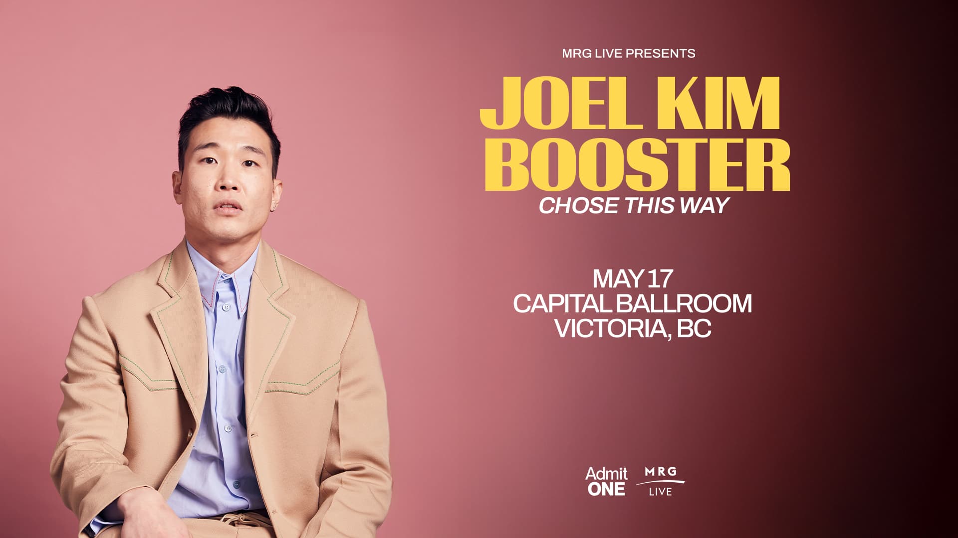 Joel Kim Booster - Chose This Way Tour (Victoria) at Capital Ballroom