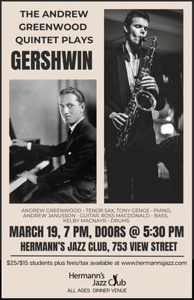 The Andrew Greenwood Quintet plays Gershwin — Live Music in Victoria