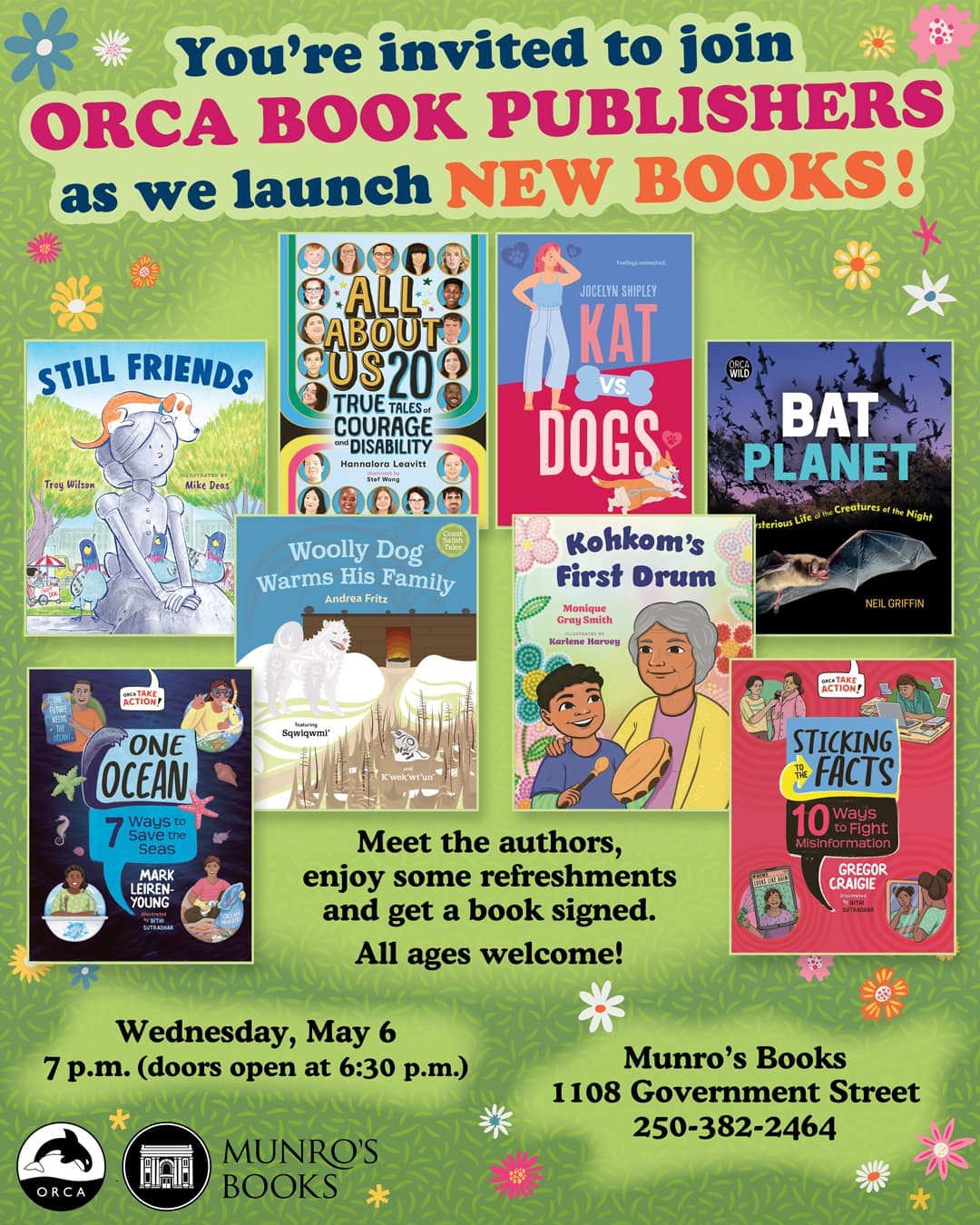 Orca Book Publishers Spring Launch at Munro's Books - 1108 Government St