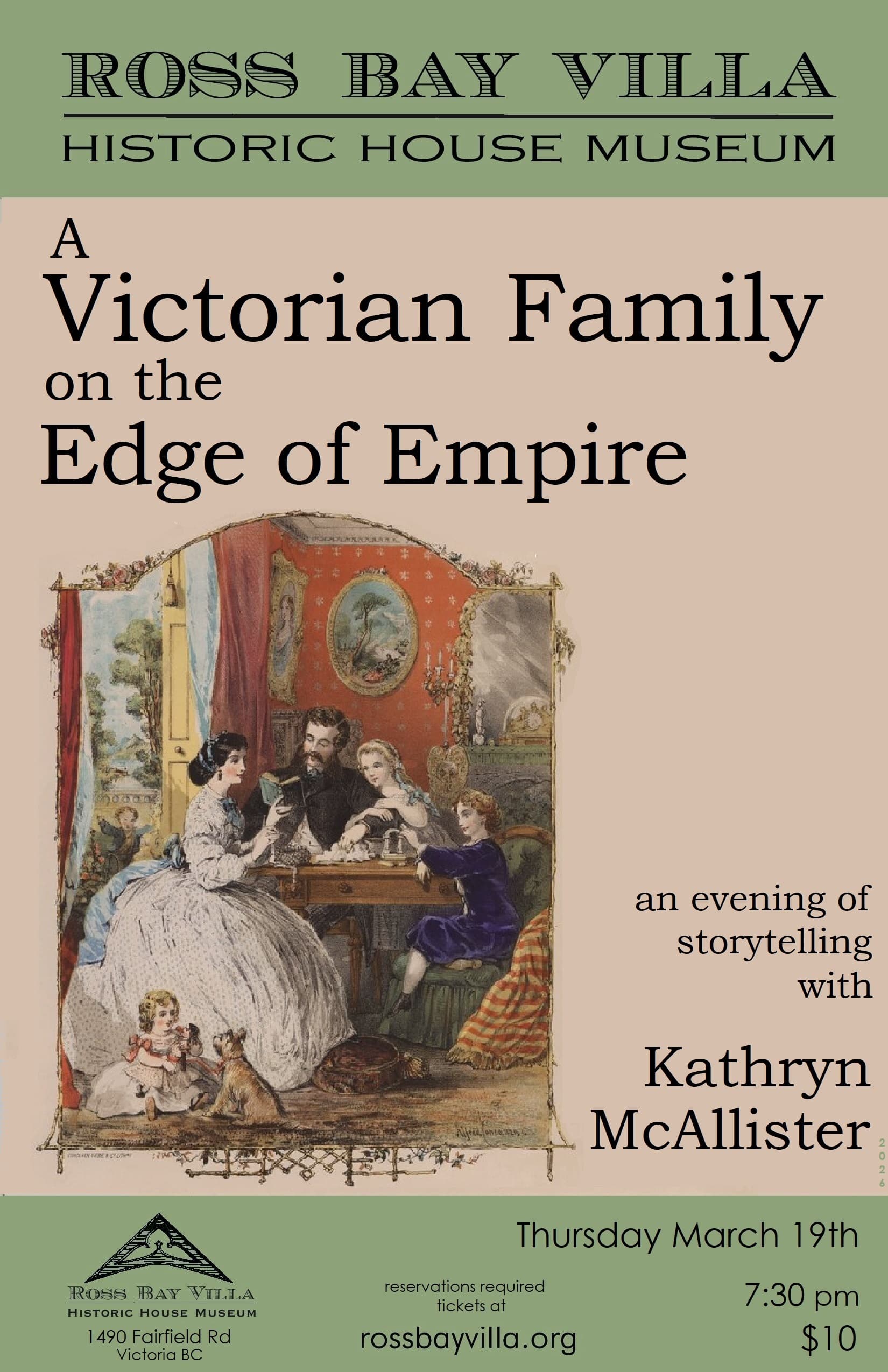 A Victorian Family on the Edge of Empire: Stories with Kathryn McAllister — Performing Arts in Victoria