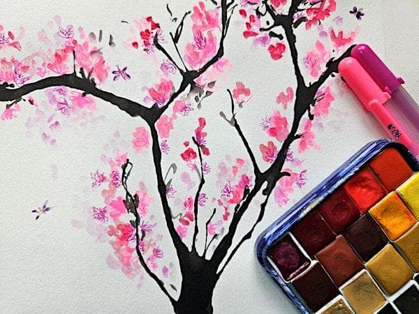 Watercolours for Wellness: CHERRY BLOSSOMS — Arts & Creative in Victoria