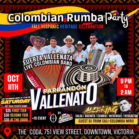 COLOMBIAN RUMBA PARTY — World Beats in Victoria