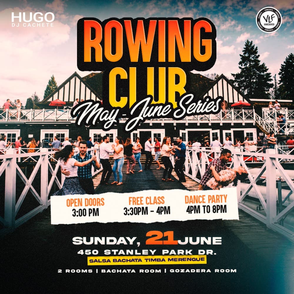 Rowing Club Salsa Series May- Jun 2026 | Sunday Jun 21 at Rowing Club
-
450 Stanley Park Dr
