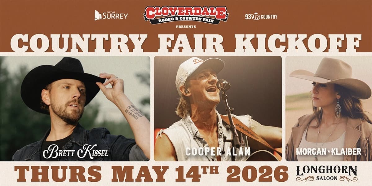 New! Country Fair Kickoff & Concert - Thursday, May 14th at Cloverdale Rodeo and Exhibition Association