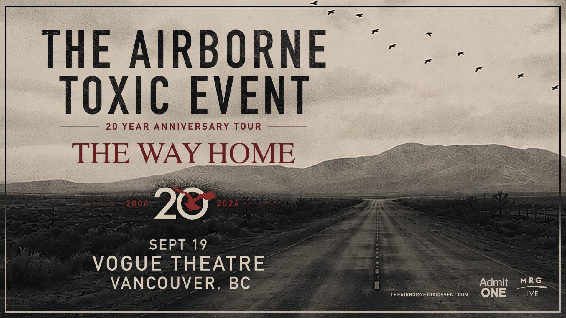 The Airborne Toxic Event - The Way Home 20 Year Anniversary Tour (Vancouver) at Vogue Theatre