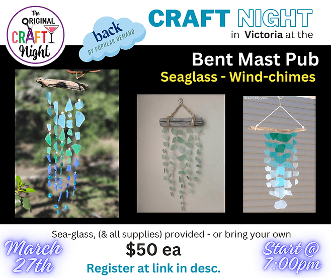 Sea Glass Wind Chimes at the Bent Mast Pub! at The Bent Mast