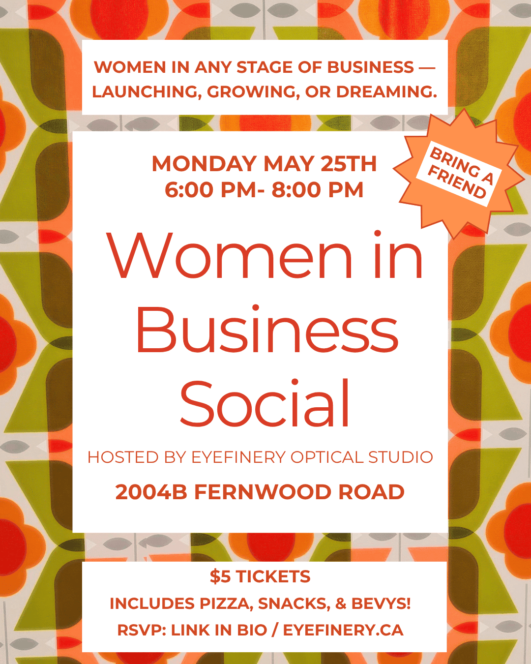 Women in Business Social at Eyefinery Optical Studio