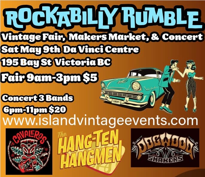 Tickets For Sale Rockabilly Rumble Surf,Rockabilly, & 50's Rock 3 Bands at Da Vinci Centre
