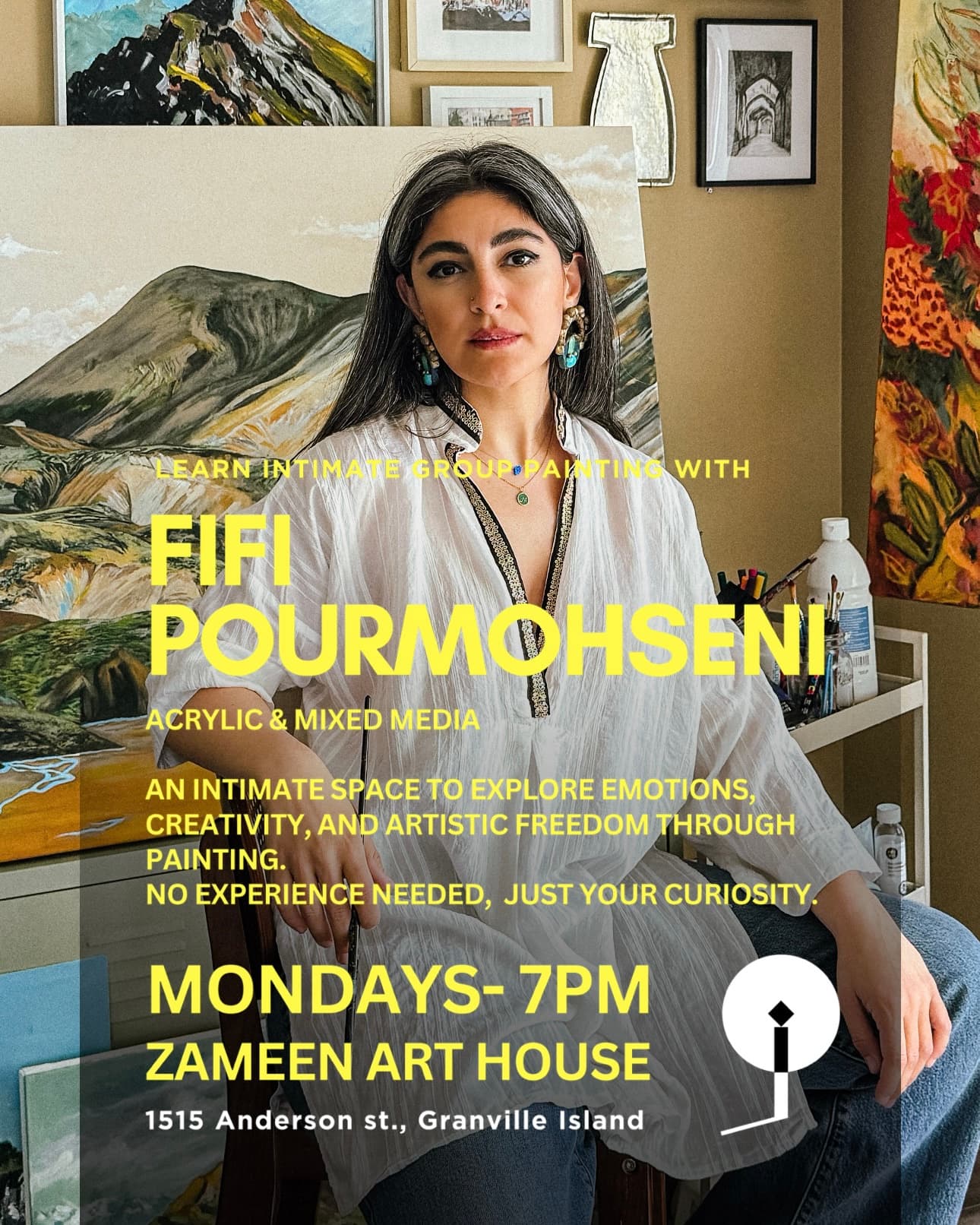 Group Acrylic Painting Classes (4sessions) at Zameen Art House