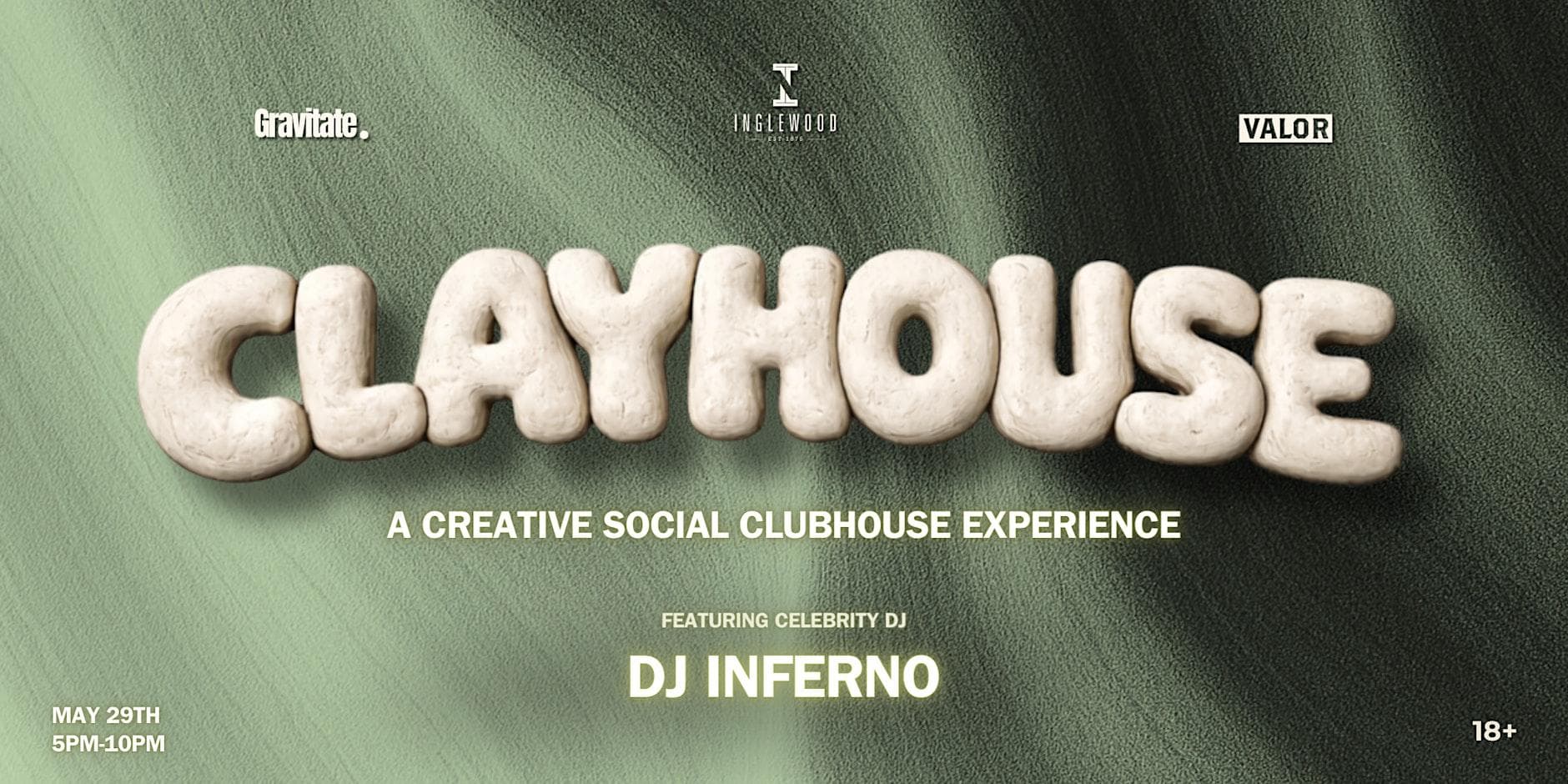 Clayhouse: Creative Clubhouse, Cocktails & Celebrity Dj - Live Music at Festival Hall