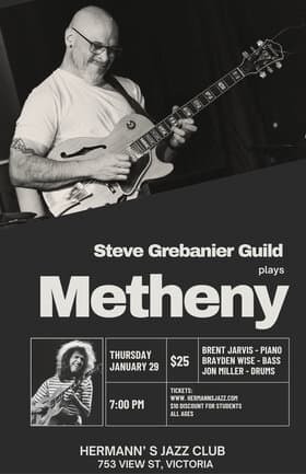 Steve Grebanier Guild plays Metheny at Hermann's Jazz Club
