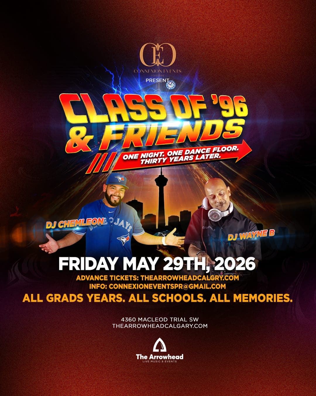 Class Of 96 And Friends at The Arrowhead Calgary
4630 Macleod Trl