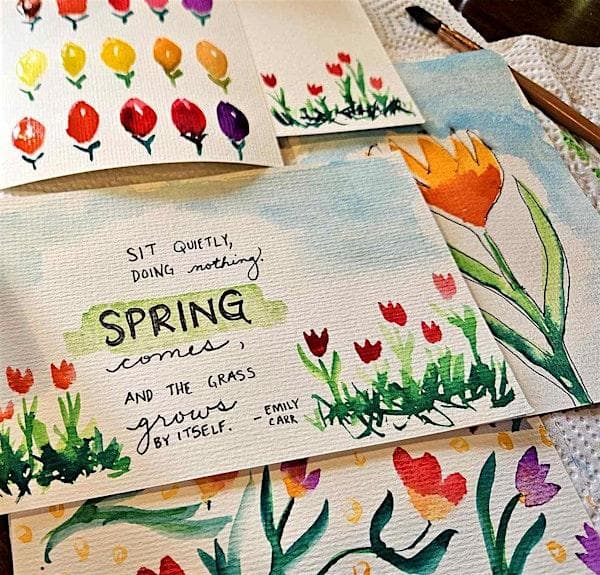 Watercolours for Wellness: SIGNS OF SPRING at Carr House National Historic Site