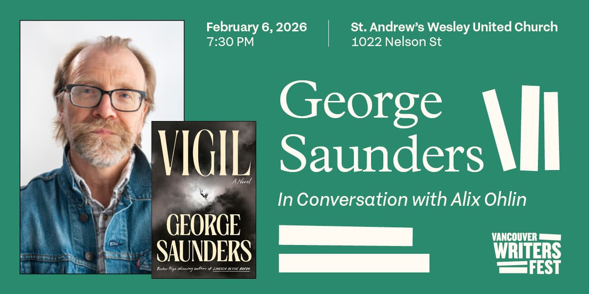 George Saunders in Conversation at ST. ANDREW’S-WESLEY UNITED CHURCH