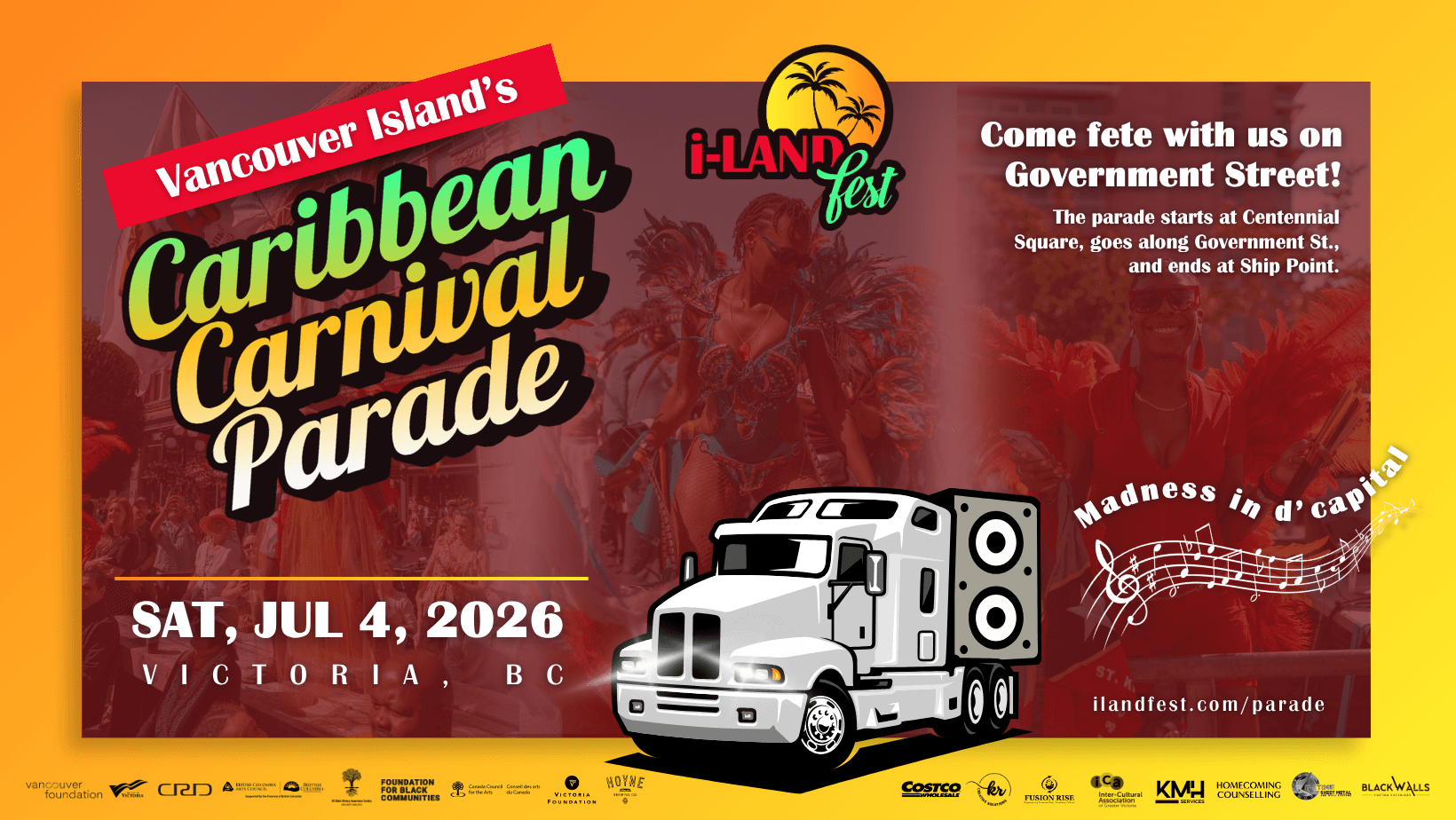 Vancouver Island's Caribbean Carnival Parade | i-Land Fest at Centennial Square