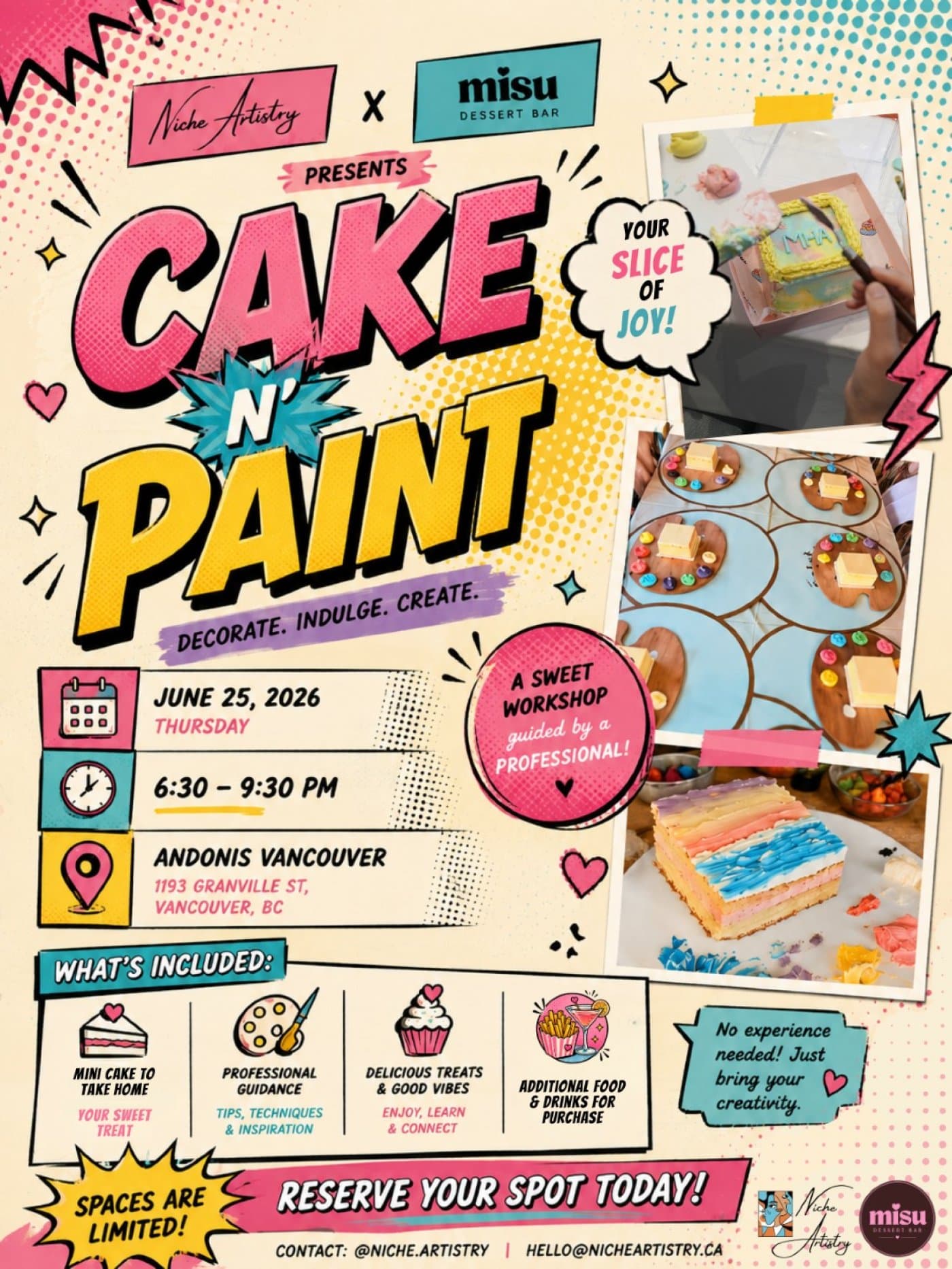 Cake N' Paint: Your Slice Of Joy — Arts & Creative in vancouver