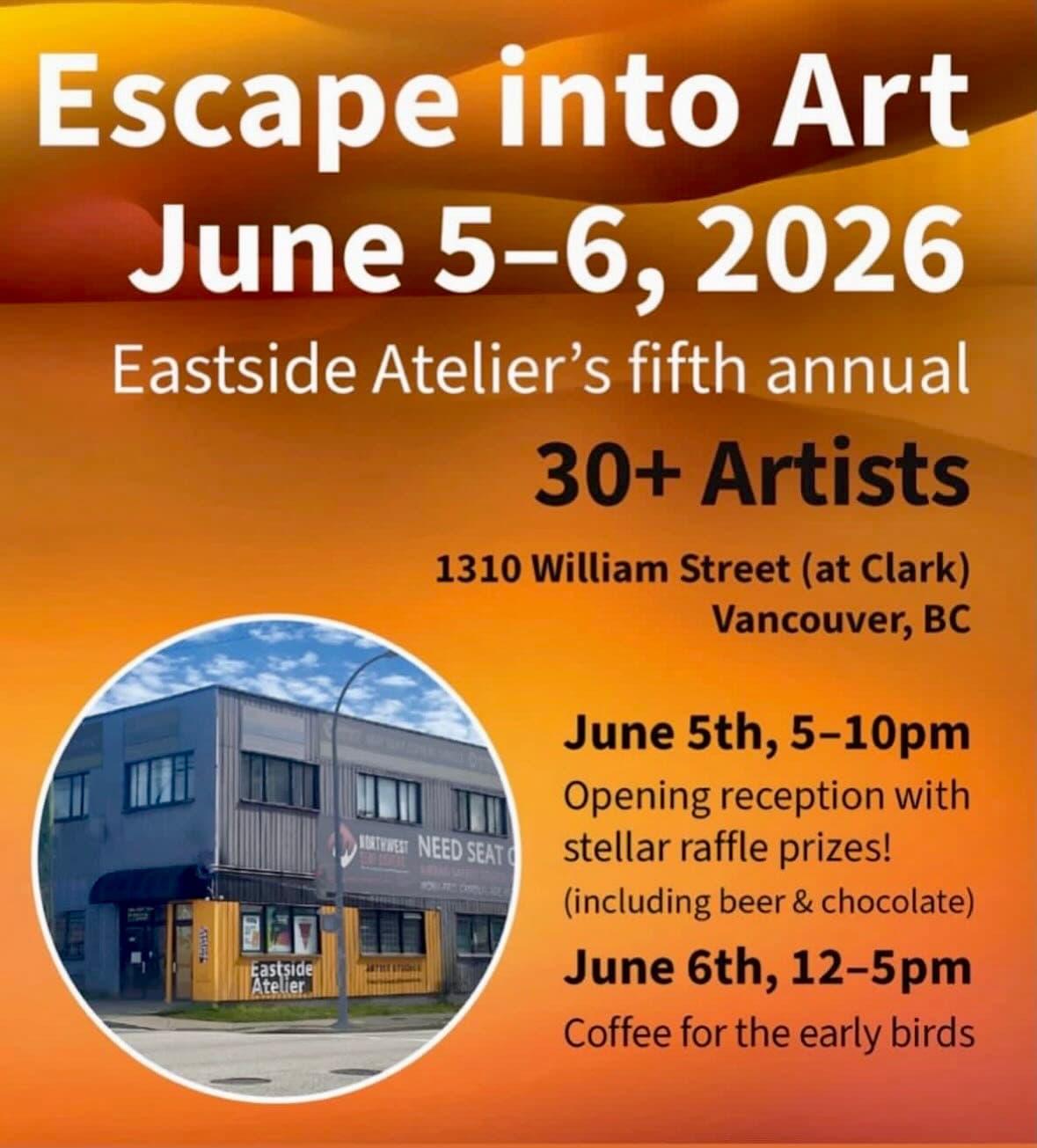 Escape Into Art Event at Eastside Atelier