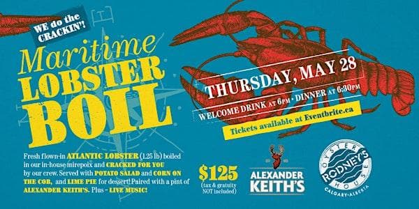Alexander Keith's Lobster Boil 2026 at Rodney's Oyster House