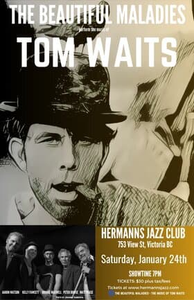 The Beautiful Maladies | The music of Tom Waits at Hermann's Jazz Club