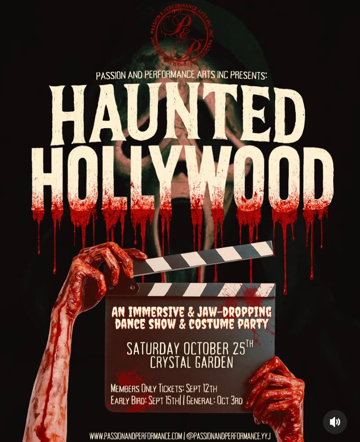 Haunted Hollywood - Halloween Show and Party at Victoria Conference Centre - Crystal Gardens