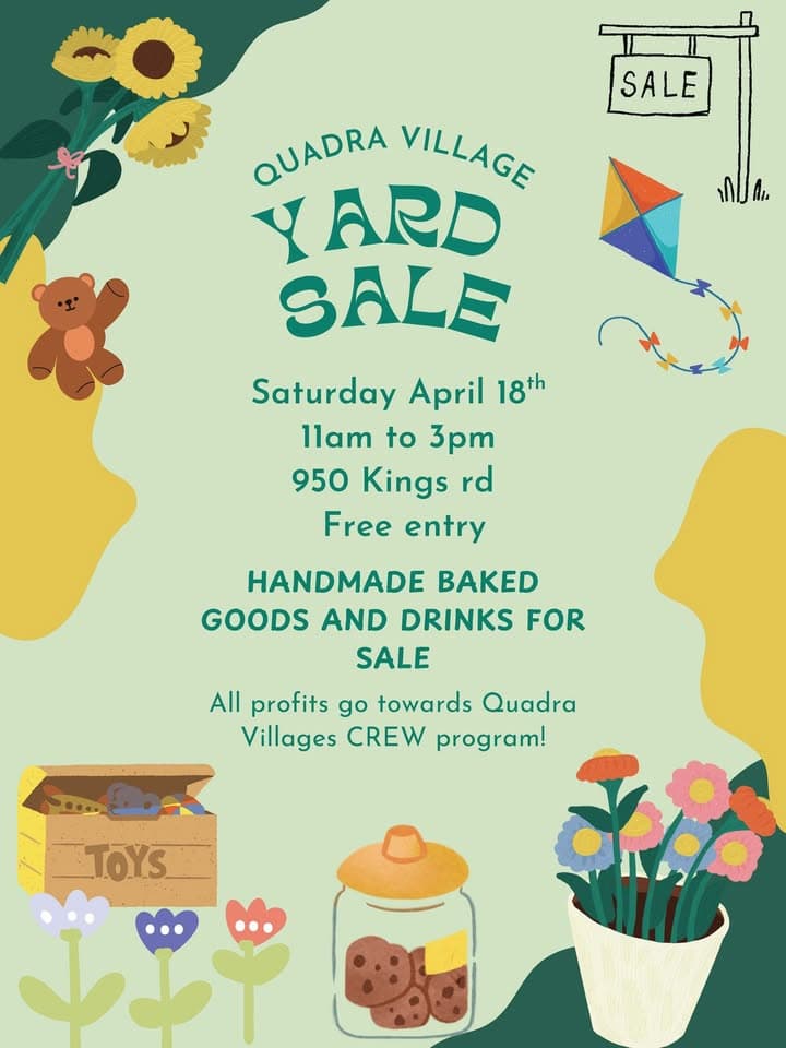 Quadra Village Yard Sale at 901 Kings Rd